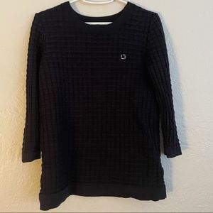 Chase Women’s Navy  3/4 Sleeve Waffle Knit Sweater